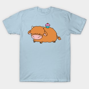 Cupcake Highland Cow T-Shirt